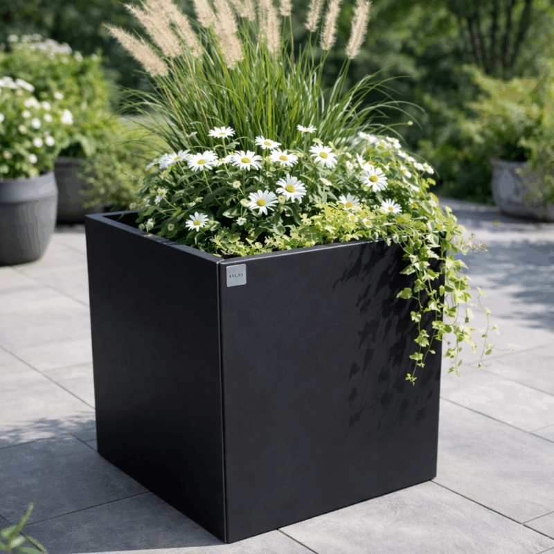 Blomsterkasse/ Plantekasse - Sort