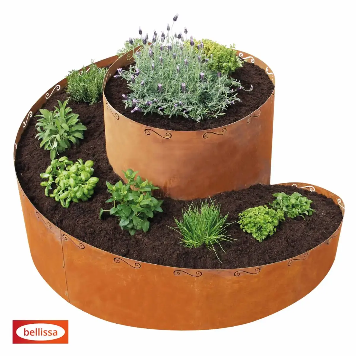 Plantekasse - Spiral Corten 130x140x80cm