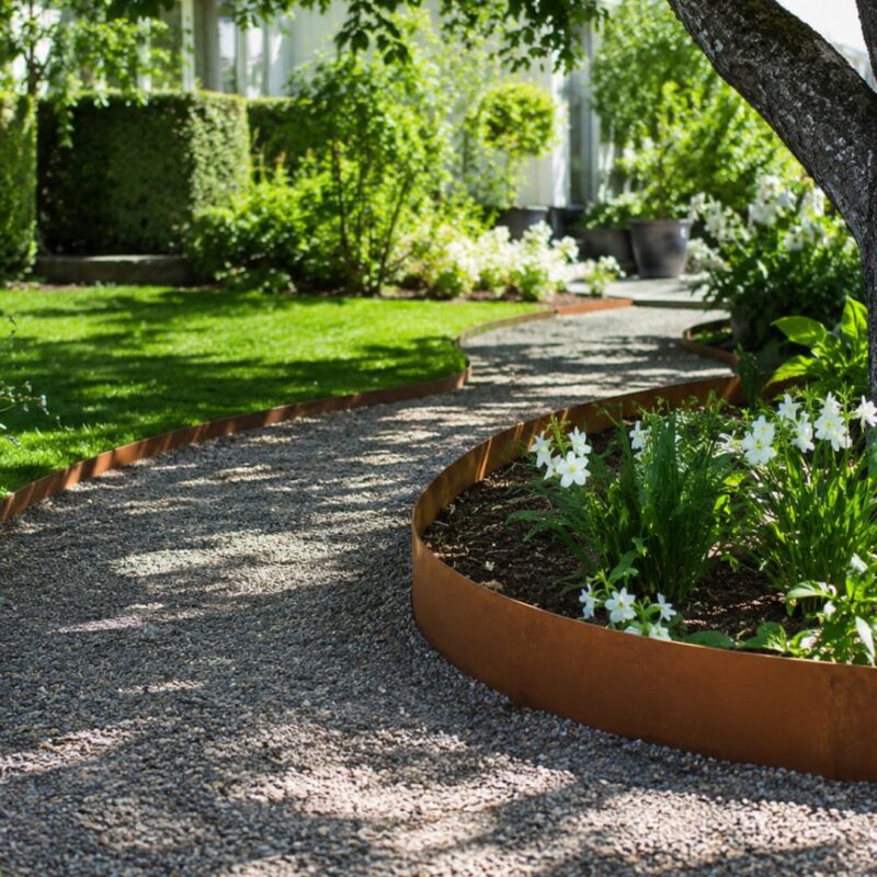 Bedkant på rulle - Corten - Lengde 10 meter - Høyde 15 cm